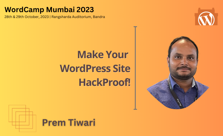 Prem Speaker WordCamp Mumbai